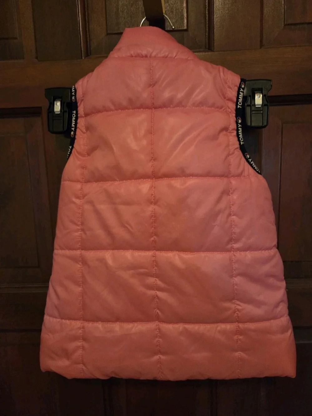 Tommy Hilfiger Coral Pink Quilted Puffer Vest